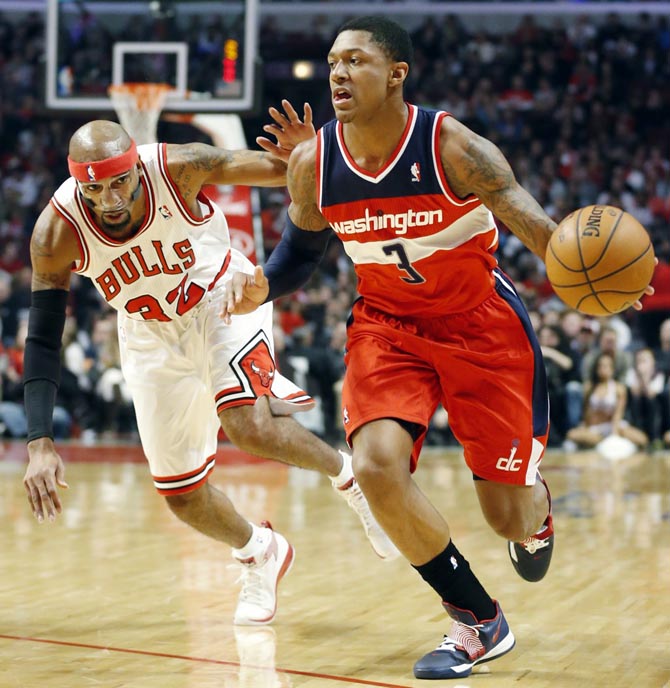 bradley beal #3 red jersey